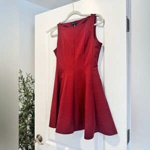 Mini Burgundy Sleeveless Dress